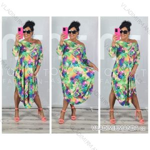 Damen Langarmkleid Plus Size (XL / 2XL / 3XL ONE SIZE) POLISH FASHION PMLT22003