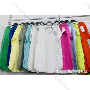 Kleid mit 3/4 Ärmeltasche für Damen (uni sl) ITALIAN Fashion IMWD20527