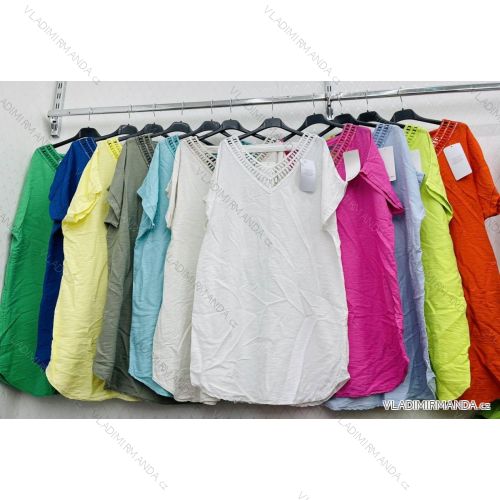 Kleid mit 3/4 Ärmeltasche für Damen (uni sl) ITALIAN Fashion IMWD20527