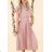 Langes Chiffon-Langarmkleid für Damen (S / M ONE SIZE) ITALIAN FASHION IMWA222133