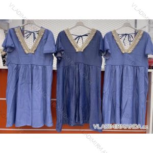 Kleid mit 3/4 Ärmeltasche für Damen (uni sl) ITALIAN Fashion IMWD20527