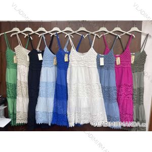 Kleid mit 3/4 Ärmeltasche für Damen (uni sl) ITALIAN Fashion IMWD20527