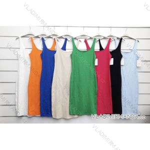 Šaty letní elegantní krátký rukáv dámské (S/M/L ONE SIZE) ITALSKÁ MÓDA IMWK221581