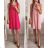 Chiffon-Sommerkleid für Damen mit ärmellosem Anhänger (S / M ONE SIZE) ITALIAN FASHION IMWC222152