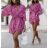 Sommer Kurzarm Sommerkleid (S / M ONE SIZE) ITALIENISCHE MODE IMWY21019