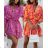 Sommer Kurzarm Sommerkleid (S / M ONE SIZE) ITALIENISCHE MODE IMWY21019