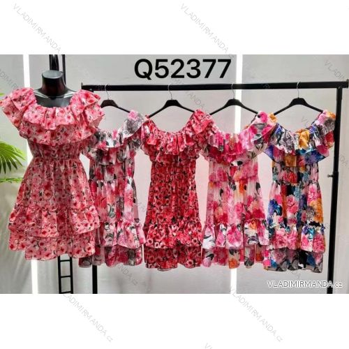 Elegantes kurzärmeliges Damenkleid (uni s-m) ITALIAN FASHION IMM225969