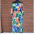 Šaty dlouhé carmen 3/4 krátký rukáv dámské nadrozměr (XL-3XL) POSLKÁ MÓDA PMLE21003