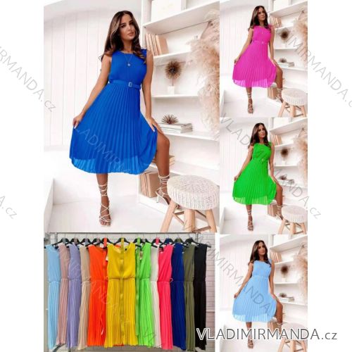 Šaty letní bez rukávu dámské (S/M ONE SIZE) ITALSKÁ MÓDA IMWOP22OP0324