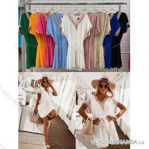 Kurzarm-Sommerkleid für Damen (S / M ONE SIZE) ITALIAN FASHION IMWOP22OP0331