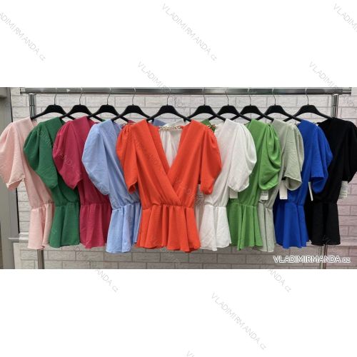 Sommer-Kurzarm-Tunika für Damen (S / M ONE SIZE) ITALIAN FASHION IMWOP22OP0333