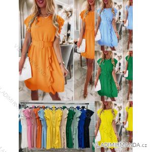 Kurzarm-Sommerkleid für Damen (S / M ONE SIZE) ITALIAN FASHION IMWOP22OP0331