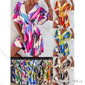 Kurzarm-Sommerkleid für Damen (S / M ONE SIZE) ITALIAN FASHION IMWOP22OP0331