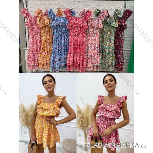 Šaty letní bez rukávu dámské (S/M ONE SIZE) ITALSKÁ MÓDA IMWOP22OP0324