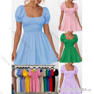 Kurzarm-Sommerkleid für Damen (S / M ONE SIZE) ITALIAN FASHION IMWOP22OP0331