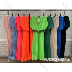 Damenkleid mit Kurzarm-Damengürtel (S / M ONE SIZE) ITALIAN FASHION IMWOP22OP0228