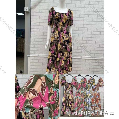 Kurzarm-Sommerkleid für Damen (S / M ONE SIZE) ITALIAN FASHION IMWOP22OP0331