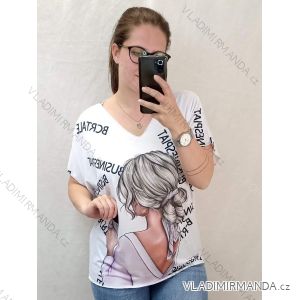 Damen-Kurzarmtunika (uni m / l) ITALIAN FASHION IMBS20015