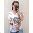 Damen-Kurzarmtunika (uni m / l) ITALIAN FASHION IMBS20015