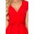 348-4 SCARLETT - ausgestelltes Kleid mit Ausschnitt - rot