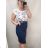Kurzarmkleid für Damen in Übergröße (L-3XL) POLISH FASHION PMF20013 Farbe auf dem Modell 44