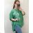 Tunika Shirt 3/4 Langarm Damen (uni M-L) ITALIENISCHE MODE IM420362 2XL-4XL grün