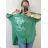 Tunika Shirt 3/4 Langarm Damen (uni M-L) ITALIENISCHE MODE IM420362 2XL-4XL grün
