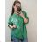 Tunika Shirt 3/4 Langarm Damen (uni M-L) ITALIENISCHE MODE IM420362 2XL-4XL grün