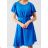 Kurzärmliges Sommerkleid aus Chiffon für Damen (S / M ONE SIZE) ITALIAN FASHION IMWC222498