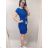 Kurzarmkleid für Damen in Übergröße (L-3XL) POLISH FASHION PMF20013 königsblau 48