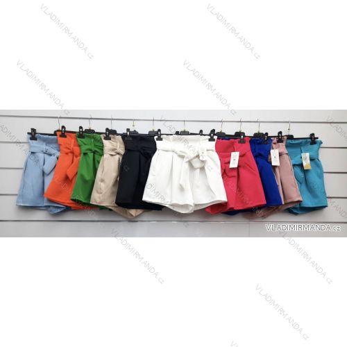 Kraťasy šortky elegantní s páskem dámské (S/M ONE SIZE) ITALSKÁ MÓDA IMWK222539