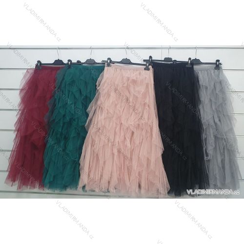 Langer Sommerrock aus Tüll für Damen (S / M ONE SIZE) ITALIAN FASHION IMWA222541