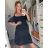 Kleid mit 3/4 Ärmeltasche für Damen (uni sl) ITALIAN Fashion IM3181746 hellblau S / M