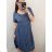 Kleid Oversize Kurzarm Damen (4XL/5XL ONE SIZE) ITALSKÁ MÓDA IM422026 -   žlutá -   2XL/3XL