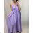 Langes trägerloses Sommerkleid für Damen aus Satin (S/M EINHEITSGRÖSSE) ITALIAN FASHION IMM22360 weiß