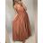 Langes trägerloses Sommerkleid für Damen aus Satin (S/M EINHEITSGRÖSSE) ITALIAN FASHION IMM22360 weiß