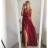 Langes trägerloses Sommerkleid für Damen aus Satin (S/M EINHEITSGRÖSSE) ITALIAN FASHION IMM22360 weiß