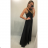 Langes trägerloses Sommerkleid für Damen aus Satin (S/M EINHEITSGRÖSSE) ITALIAN FASHION IMM22360 weiß