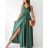 Langes trägerloses Sommerkleid für Damen aus Satin (S/M EINHEITSGRÖSSE) ITALIAN FASHION IMM22360 weiß