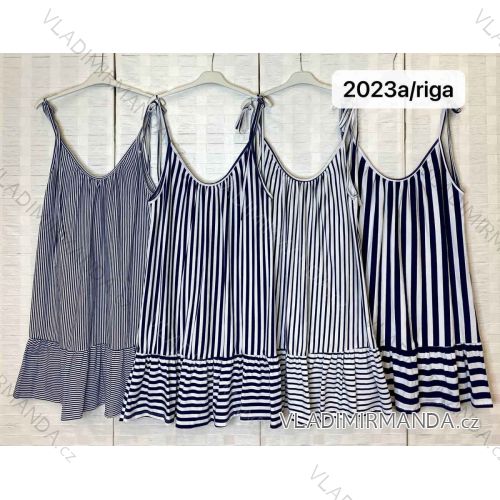 Damen Gestreiftes Sommerkleid Stripe (S / M ONE SIZE) ITALIAN FASHION IMWK222604