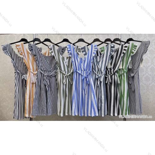 Šaty letní bez rukávu dámské (S/M ONE SIZE) ITALSKÁ MÓDA IMWK222606