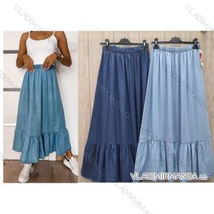 Sukně riflová středně dlouhá dámská (S/M/L ONE SIZE) ITALSKÁ MÓDA IMWL222659