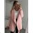 Damen Frühlingsmantel (uni s-l) ITALIAN FASHION IMH20085 hellrosa S / M eine Größe