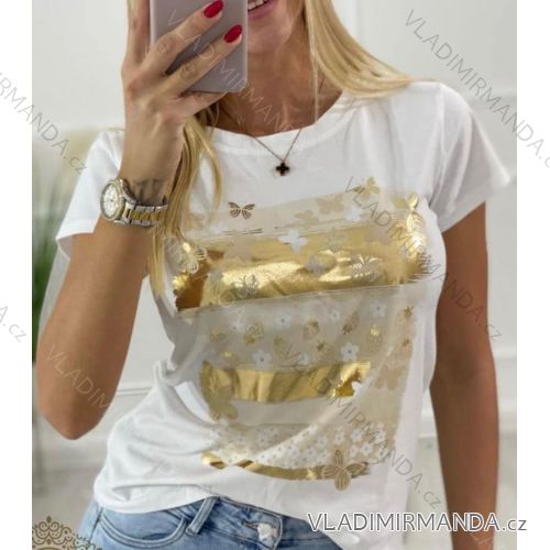 T-Shirt Kurzarm Frauen (UNI S-M) ITALIENISCHE MODE IMM20330