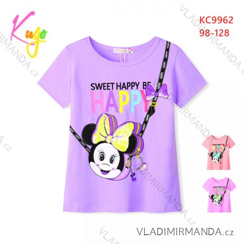 T-Shirt Kurzarm Kinder Mädchen (98-128) KUGO KC9962
