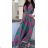 Langes Chiffon-Sommerkleid für Damen (S / M ONE SIZE) ITALIAN FASHION IMWB222509
