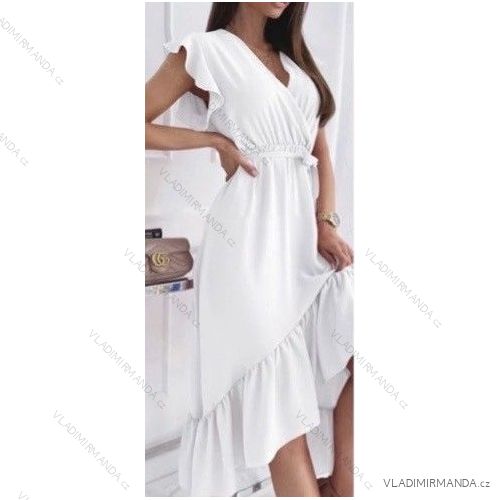 Langes Chiffon-Sommerkleid für Damen (S / M ONE SIZE) ITALIAN FASHION IMWB222509