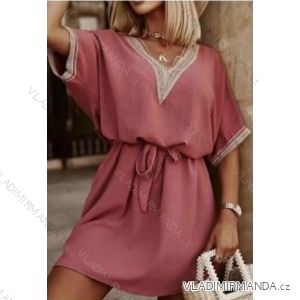 Kurzärmliges Sommerkleid für Damen (S / M ONE SIZE) ITALIAN FASHION IMWB22017