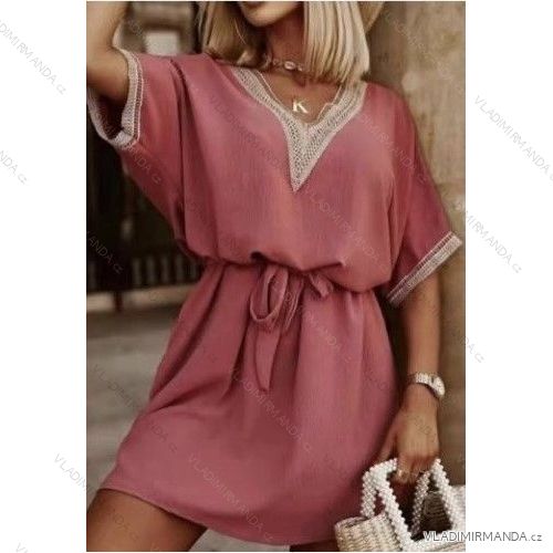 Kurzärmliges Sommerkleid für Damen (S / M ONE SIZE) ITALIAN FASHION IMWB22017
