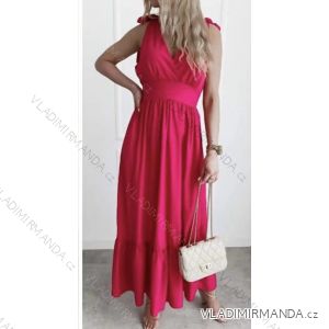 Langes Chiffon-Sommerkleid für Damen (S / M ONE SIZE) ITALIAN FASHION IMWB222509